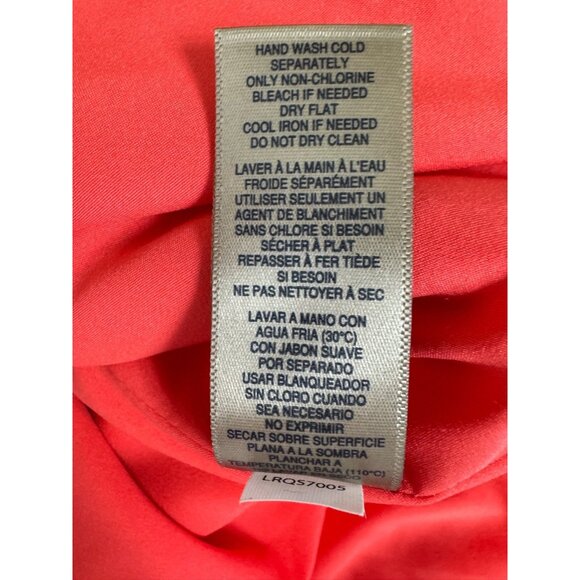 Rafaella Coral Lace Ponte Knit Shift Dress Size 1X 16 Summer Vibrant Plus Size - Picture 7 of 7